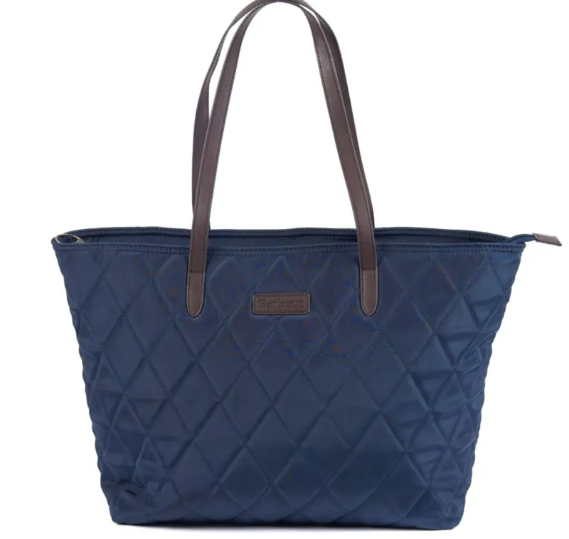 Barbour Witford Quilted Tote Bag in Navy-1